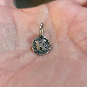 Grace & Heart Round Initial ‘K’ Pendant